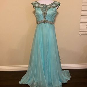Baby blue prom dress